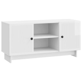 vidaXL Mueble De Tv 102 X 34,5 X 50 Cm Blanco Brillante Vidaxl