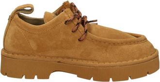Panchic Su&egrave;de Veterschoen in Walnoot - Dames - Veterschoenen - Bruin - 40 EU - Su&egrave;de - Schoenen