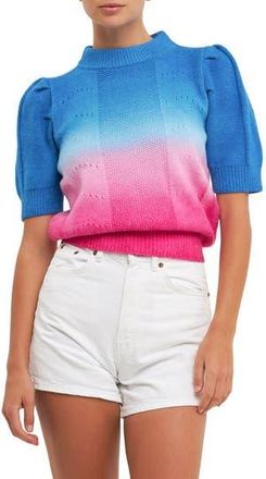 English Factory Ombr&eacute; Sweater in Blue/Pink at Nordstrom Rack, Size X-Small