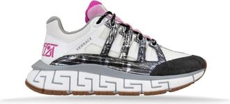 Versace Dames Veterschoenen Stijlvol Ontwerp - Dames - Sneakers - Veelkleurig - 38 EU - Leer - Schoenen