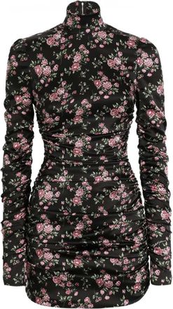 Dolce & Gabbana korte jurk met bloemen en ruches