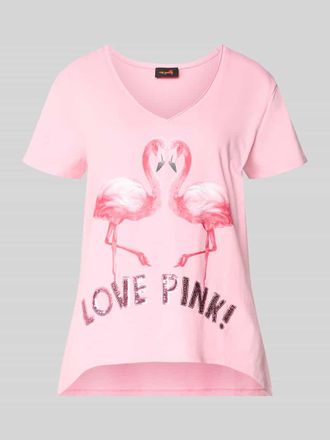 Miss Goodlife T-Shirt mit Motiv-Print Modell Flamingo Love Me in Hellrosa, Gr&ouml;&szlig;e XL