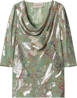 Valentino Garavani Top - Dames - Blouses - Veelkleurig - M - Leer - Overhemden