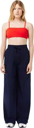 Lacoste Dames/Dames Oversized Broek Met Wijde Pijpen (Marineblauw)