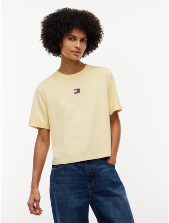 Tommy Hilfiger Womens Tommy Jeans Badge Boxy T-Shirt - Day Lily - XL
