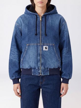 Carhartt Work in Progress Giacca di jeans in denim di cotone con cappuccio