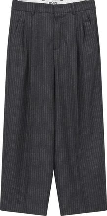 Rossi Wijde Broek - Dames - Broeken - Grijs - L - Wol - Broeken