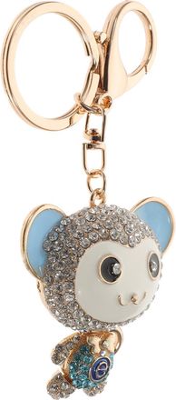 Vosarea Alloy Rhinestone Monkey Keychain Pendant Small Cartoon Monkey Key Rings for Bags Car Keys DIY Crafts Charm Accessory