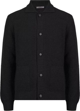 Corneliani Wollen vest van kasjmier - Heren - Truien - Blauw - Maat: L Wol