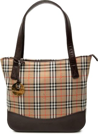 Burberry Pre-owned Burberry Haymarket Check Canvas Handbag Ladies GQ35NL2U3QPFHYRL