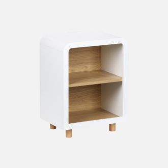 Sweeek Mesita De Noche Efecto Madera, 2 Nichos