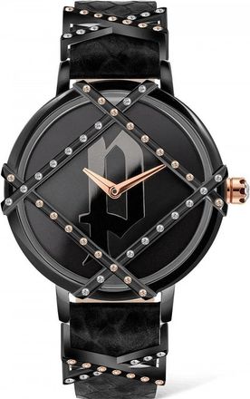 Police Stijlvol Leren Horloge Rila - Heren - Horloges - Zwart - ONE Size - Accessoires