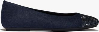 FitFlop Fitflop Delicato Crystal Womens Mary Jane Dark Denim - Blue Textile - Size UK 4