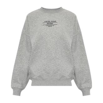 Anine Bing Miles Sweatshirt - Dames - Sweatshirts - Grijs - S - Katoen - Hoodies & sweatvesten