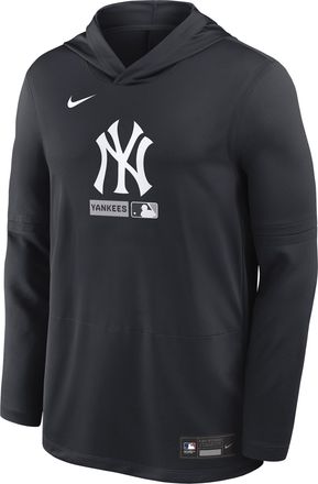 Nike New York Yankees Authentic Collection Nike Mens Dri-FIT MLB Long-Sleeve Hooded Top in Blue | 03B94FANK-S9Q