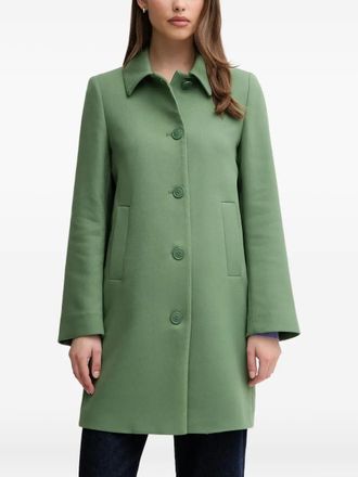 Benetton buttoned collared coat - women - Fabric - 40 - Green