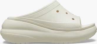 Crocs Womens Crocs 208731-2Y2 CRUSH SLIDE BONE Womens Clogs Bone - Cream - Size: 6