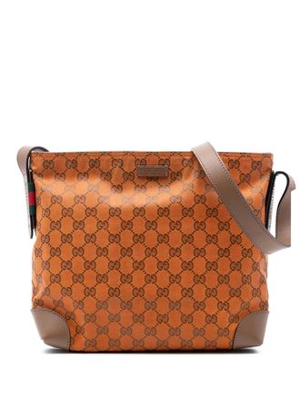 Gucci 2000-2015 GG Canvas Web crossbody bag - Orange