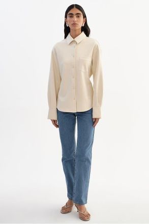 LaMarque Tosca | Faux Suede Shirt in Opal at Nordstrom, Size X-Small