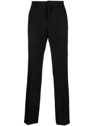 Moschino waist-tabs tailored trousers - men - Virgin Wool/Viscose - 48 - Black