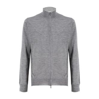 Mauro Ottaviani Cashmere Knitwear, male, Gray, Size: 3XL Zip Sweater for Dynamic Men