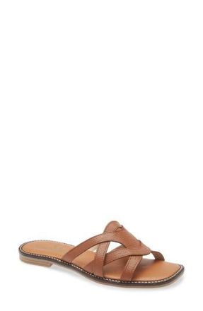 La Canadienne Francine Leather Slide Sandal in Cognac at Nordstrom Rack, Size 11