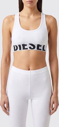 Diesel Reggiseno sportivo cropped in cotone stretch con scollo olimpionico