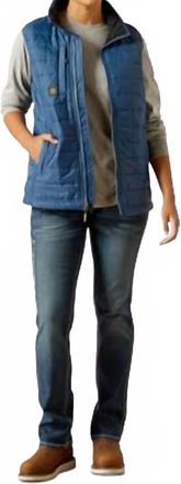 Ariat Womens Rebar Cordura Ripstop Lightweight Insulated Vest In Ensign Blue