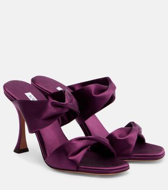 Aquazzura Twist 95 satin mules