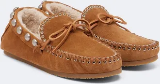 Isabel Marant Fitza shearling-lined suede loafers