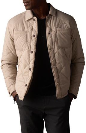 The Normal Brand Quilted Jacket with High Pile Fleece Lining in Fawn at Nordstrom, Size Large