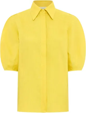 Gabriela Hearst puff-sleeved shirt - Yellow
