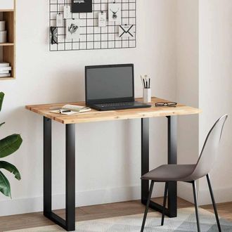 Berkfield Home Desk Top Untreated 120x70x2 cm Solid Wood Acacia in Brown | Size: 120 x 70 x 2 cm