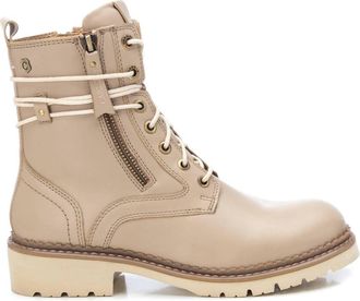 Xti Womens Leather Combat Booties Carmela Collection By XTI