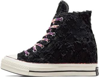 Converse Schoenen, Dames, Zwart, 36 EU, Katoen, Chuck 70 Internal Wedge High