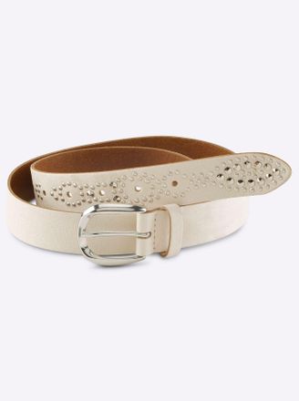 Heine Lederg&uuml;rtel HEINE, Damen, Gr. 11,5, beige (champagner), G&uuml;rtel Lederg&uuml;rtel