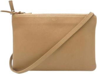 Celine Pre-owned Cross Body Bags, female, Brown, Size: ONE SIZE Pre-owned Vintage Leather Crossbody Bag