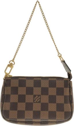 Louis Vuitton Brown Coated Canvas Pochette Pouch (Pre-Owned)