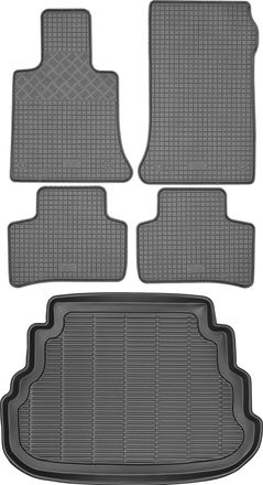 OEM Juego De Alfombrillas De Goma Para Coche Y Maletero Para Mercedes Glk X204 Suv (2009-2015)