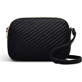 Radley London Dukes Place - Diagonal Quilt Medium Ziptop Crossbody Bag in Black at Nordstrom