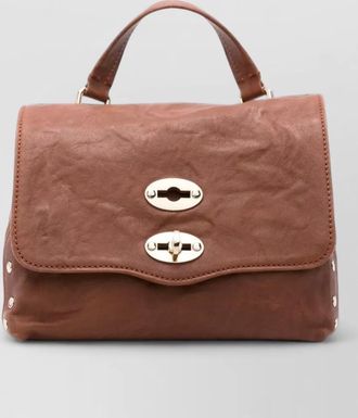 Zanellato lamb leather top handle shoulder bag