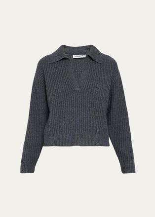 SIMKHAI Natalia Rib-Knit Fringe Sweater