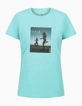Regatta Womens Cassette Photo Graphic Crew Neck Short Sleeve T-Shirt - Blue - Size: 10