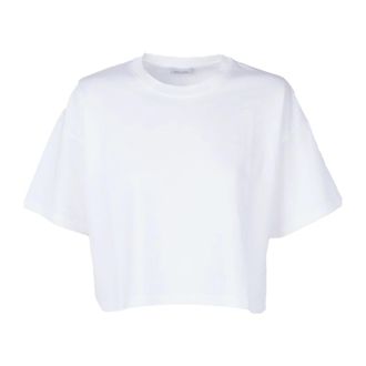 Dondup T-Shirts, female, White, Size: XS T-shirt Cropped Effetto Used