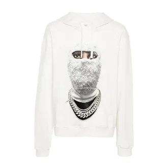 Ih Nom Uh Nit IH NOM UH Nit, Hoodies & sweatvesten, Heren, Wit, L, Beige Trui met Unieke Stijl