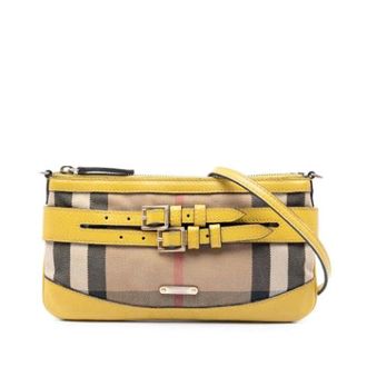 Burberry Pre-owned Cross Body Bags, female, Beige, Size: ONE SIZE Pre-owned Bridle Langford Crossbody Bag