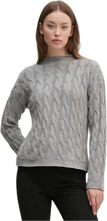 Benetton Jersey de punto trenzado - Knitwear - Mujer - Gris - XS