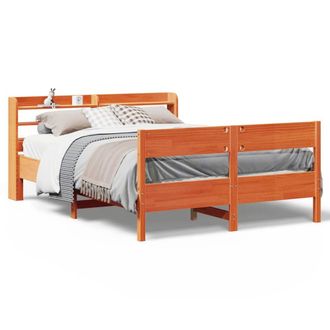 Berkfield Home Bed Frame without Mattress Wax Brown 160x200 cm Solid Wood Pine