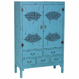 Wanderlust Deco Armario de madera envejecido 96 x 40 x 150h cm