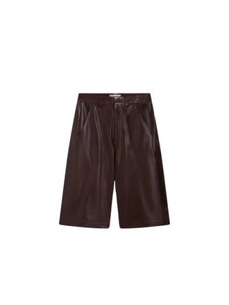 Pence Vanessa Tailored Lamb Leather Shorts